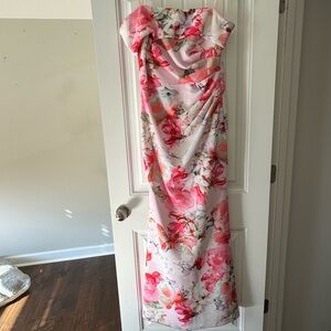 Eliza J Pink Floral Maxi Dress